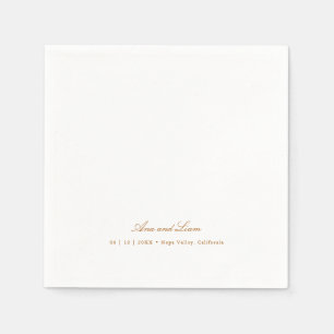 Elegant Script Modern Minimalist Weddenschap Servet