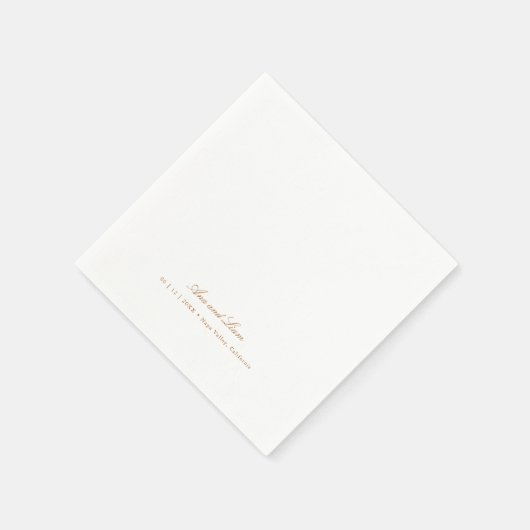 Elegant Script Modern Minimalist Weddenschap Servet (Hoek)