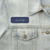 Elegant Script Modern Name Personalized Navy Blue Naamplaatje (In situ)