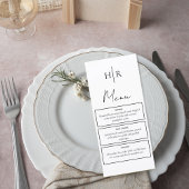 Elegant Script & Modern Serif Reception Menu