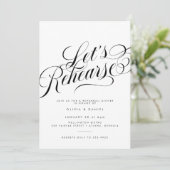 Elegant Script Modern Wedding Repetitie Diner Kaart (Staand voorkant)