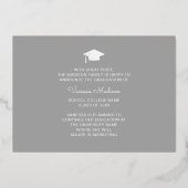 Élégant script moderne | 3 Faire-part photo Grad (Verso)