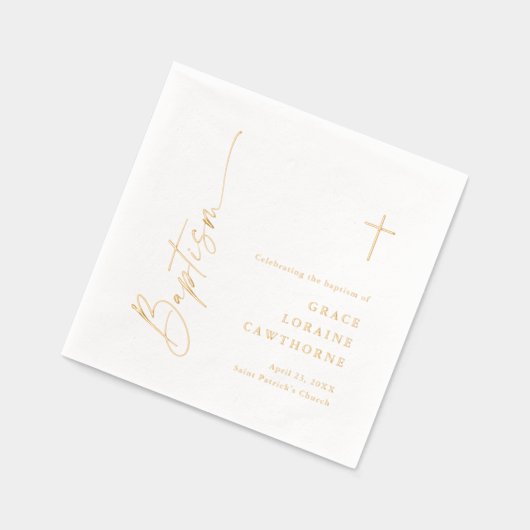 Élégant script moderne Baptême (Gauche)