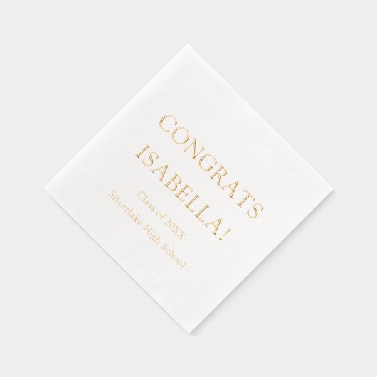 Élégant Script moderne Gold Congrats Graduation (Droite)