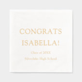Élégant Script moderne Gold Congrats Graduation (Recto)