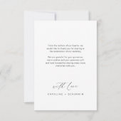 Élégant script moderne minimaliste mariage merci (Dos)