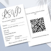 Élégant Script moderne minimaliste mariage RSVP