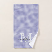 Élégant Script moderne Monogramme Purple Foil (Serviette à main)