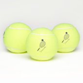 Elegant Script Moderne naam gepersonaliseerd Tennisballen (Multi)