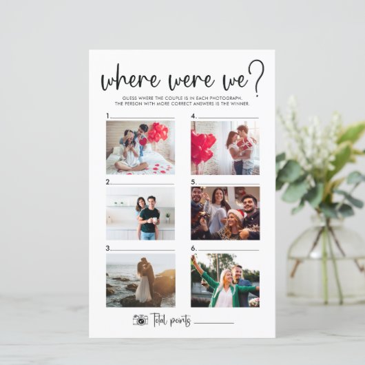 Élégant script moderne | Où Nous Avons Jeu Carte (Debout devant)