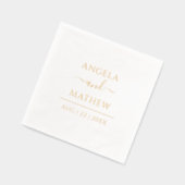 Élégant Script Moderne Personnalisé Mariage Or (Gauche)