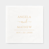 Élégant Script Moderne Personnalisé Mariage Or (Recto)