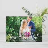 Élégant script moderne pour toujours Merci Mariage (Debout devant)