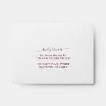 Élégant script moderne pré-adressé Mariage RSVP