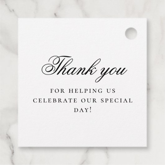 Elegant Script Monogram Crest Wedding Bedankjes Labels (Achterkant)