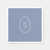 Elegant Script Monogram Custom Wedding Servet (Voorkant)