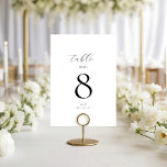 Élégant Script Monogram Mariage Carte Numéro de ta<br><div class="desc">Ajoutez une touche raffinée à votre réception avec cette carte de numéro de table mariage monogramme de script élégant. Doté d'une calligraphie élégante et d'un agencement classique, il améliore sans effort votre décor de table et guide les clients vers leurs sièges avec sophistication. Parfait pour des célébrations formelles, cette pièce...</div>
