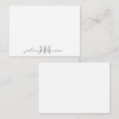 Elegant Script Monogram Notitiekaartje (Voorkant / Achterkant)