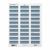 Elegant Script Monogram Ombre Blauw Retouradres Etiket (Full Sheet)