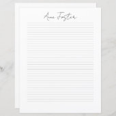 Elegant Script Monogram Personalized Stationery (Voorkant / Achterkant)