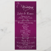 Elegant Script & Monogram - Plum Wedding Programma (Voorkant)