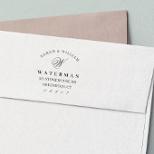 Elegant Script Monogram | Retouradres Zelfinktende Stempel