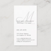 Elegant Script Monogram zwart en wit verticaal Afsprakenkaartje (Voorkant)