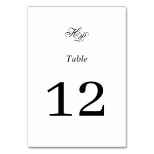 Elegant Script Monogram Zwart & Wit Trouwen Kaart