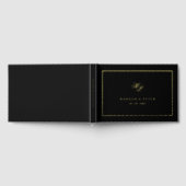 Élégant script Monogramme minimum Mariage noir (Complet)