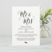 Élégant Script Mr & Mrs Mariage Invitation de typo (Debout devant)