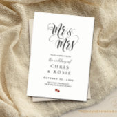 Élégant Script Mr & Mrs Mariage Invitation de typo