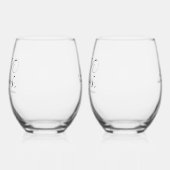 Elegant Script "Mrs en Mrs" Lesbisch Paar Wijnglas Zonder Voet (Links)