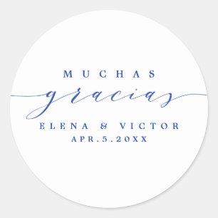 ELEGANT SCRIPT MUCHAS GRACIAS DANK U STICKER