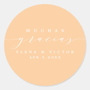 ELEGANT SCRIPT MUCHAS GRACIAS DANK U STICKER