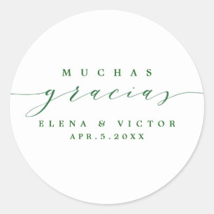 ELEGANT SCRIPT MUCHAS GRACIAS DANK U STICKER