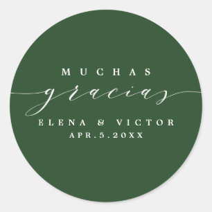 ELEGANT SCRIPT MUCHAS GRACIAS DANK U STICKER