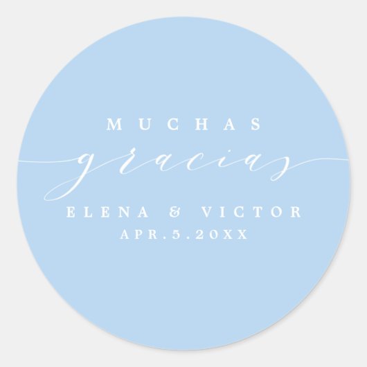 ELEGANT SCRIPT MUCHAS GRACIAS | DANK U STICKER (Voorkant)