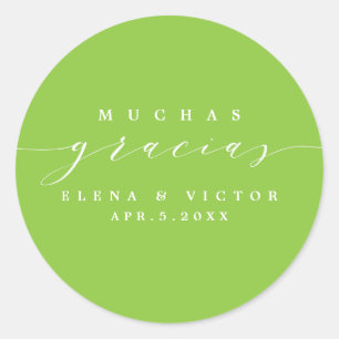 ELEGANT SCRIPT MUCHAS GRACIAS DANK U STICKER