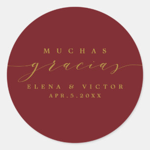 ELEGANT SCRIPT MUCHAS GRACIAS   DANK U STICKER