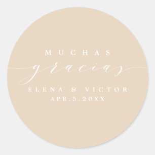 ELEGANT SCRIPT MUCHAS GRACIAS   DANK U STICKER