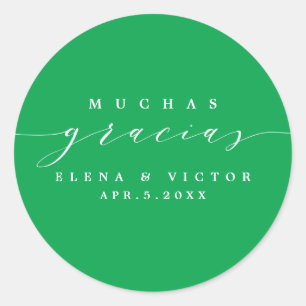 ELEGANT SCRIPT MUCHAS GRACIAS DANK U STICKER