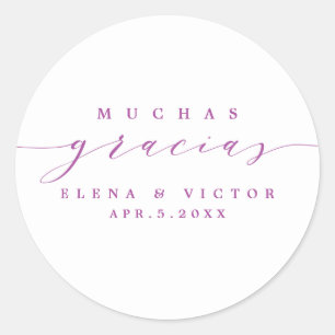 ELEGANT SCRIPT MUCHAS GRACIAS DANK U STICKER