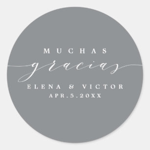 ELEGANT SCRIPT MUCHAS GRACIAS DANK U STICKER