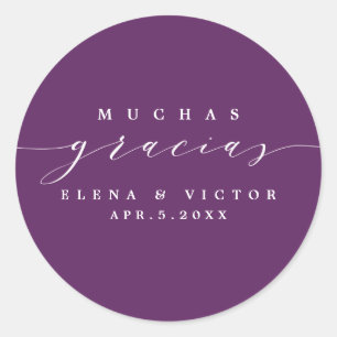 ELEGANT SCRIPT MUCHAS GRACIAS DANK U STICKER