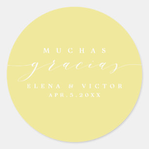 ELEGANT SCRIPT MUCHAS GRACIAS DANK U STICKER