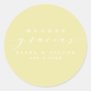 ELEGANT SCRIPT MUCHAS GRACIAS DANK U STICKER