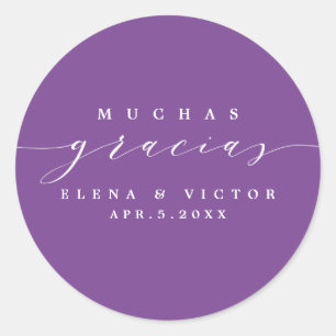 ELEGANT SCRIPT MUCHAS GRACIAS   DANK U STICKER