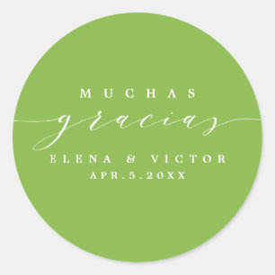 ELEGANT SCRIPT MUCHAS GRACIAS   DANK U STICKER