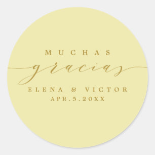 ELEGANT SCRIPT MUCHAS GRACIAS DANK U STICKER