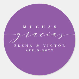 ELEGANT SCRIPT MUCHAS GRACIAS   DANK U STICKER